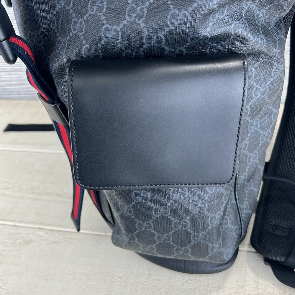 Gucci Double Pocket Backpack GG Coated Canvas Large ✅ COA Included - Picture 7 of 16